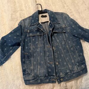 Givenchy Indigo Denim Jacket with Logo Pattern
